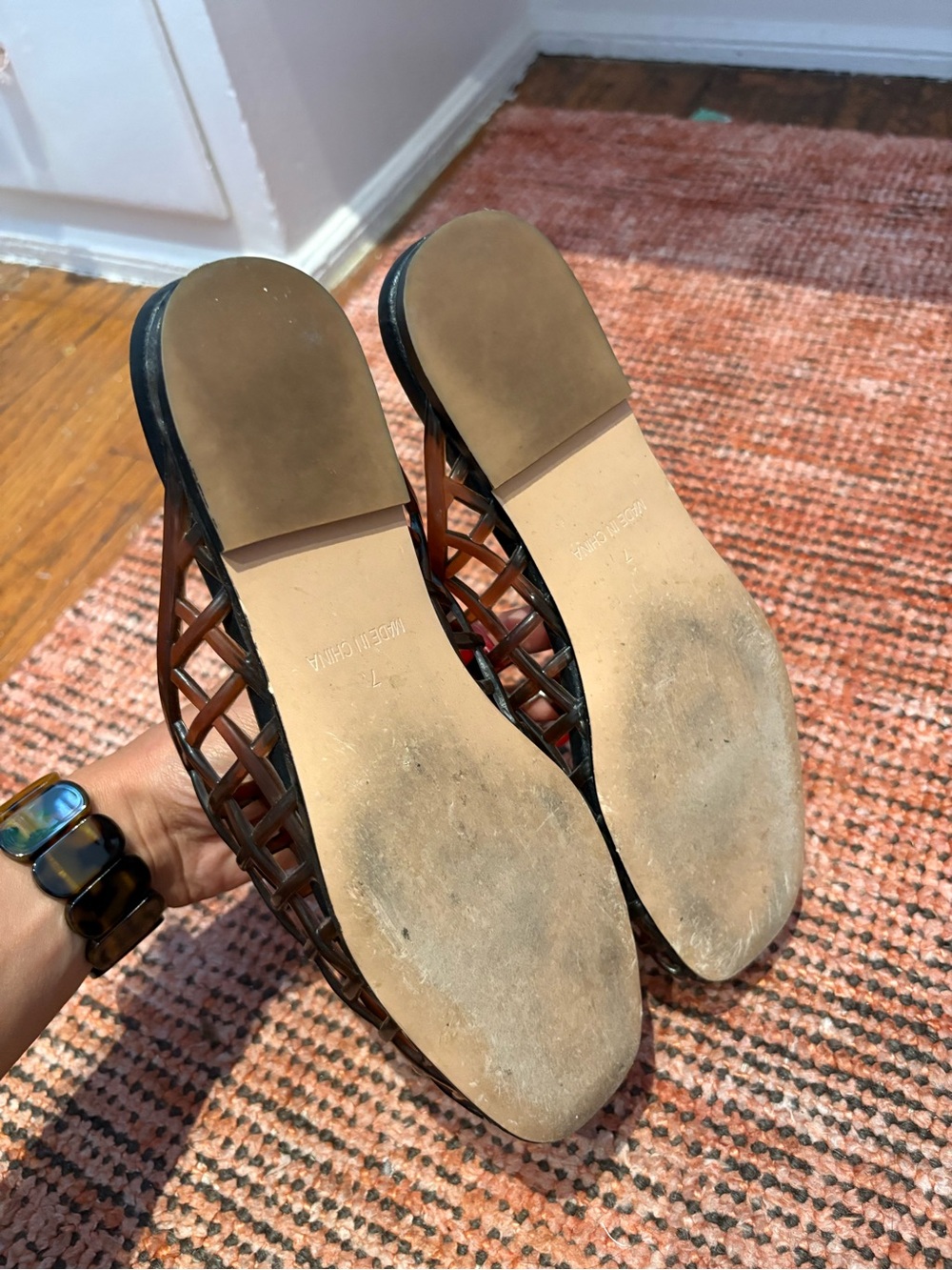 Amazon Brown Woven Mule Clogs - Picture 3 of 3